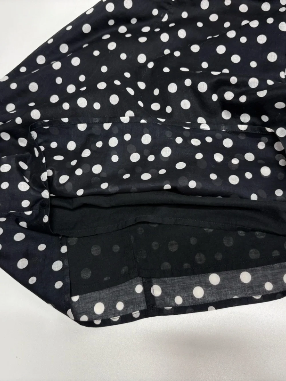 Jill Michelle Black Ad White Polka Dot Strapless Midi Dress - Size 8.